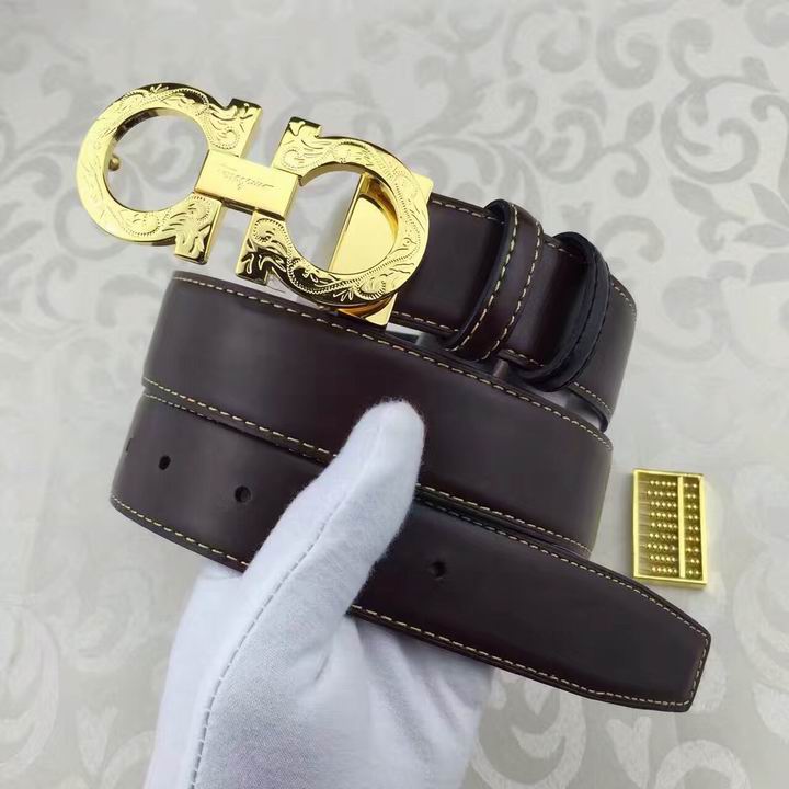 Ferragamo original edition adjustable calfskin leather gancini belt OE027